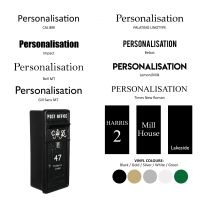 Post box Vinyl font options