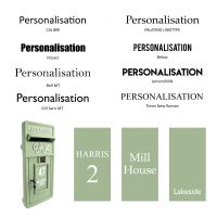 Personalisation service - available font Options