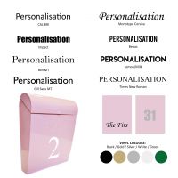 Pink post box customisation options