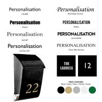 Black post box customisation options Black post box customisation options