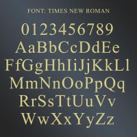 The Font Available on the House Number sign