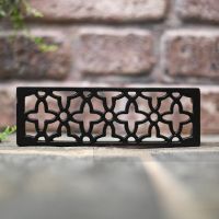 Flower Design 2.5" x 8.5" Cast Iron Air Brick