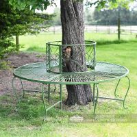 Antique Green garden full circle tree seat