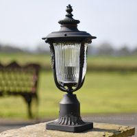 Outdoor Pillar lantern ornate detailing Outdoor Pillar lantern ornate detailing