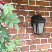 Weathered brown finish garden lantern Weathered brown finish garden lantern