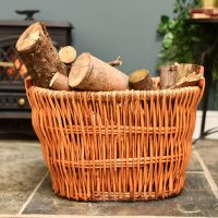 Wicker log basket