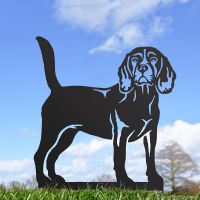 Beagle Silhouette on Display Outside 