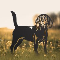 Beagle Silhouette in Situ in a Field