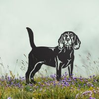 Beagle Silhouette on Display in the Garden