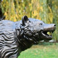 Bear Cub Garden Sculpture in an Antique Bronze Finish Bear Cub Garden Sculpture in an Antique Bronze Finish