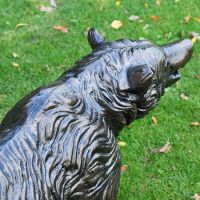 Top View of the Bear Cub Antique Bronze Garden Sculpture Top View of the Bear Cub Antique Bronze Garden Sculpture