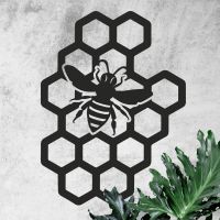 Black Bee Honeycomb Wall Art 