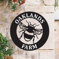 Steel Bumblebee House Name Sign Steel Bumblebee House Name Sign