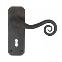 "Ververt" Beeswax Monkeytail Lever Handle Set with Key Hole