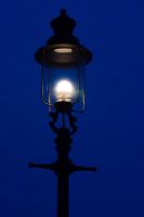 "Belgravia" Extra Large Lamp Post & Lantern Being Used at Night