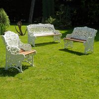 "Belgravia" Iron Bench Full Set in Situ "Belgravia" Iron Bench Full Set in Situ