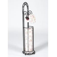 "Bella Jane" Vintage Floor Standing Toilet Roll Holder Holding a Toilet Roll