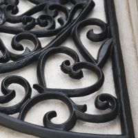 "Belleview" Half Moon Heart Doormat Created out of Cast Aluminium