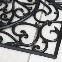 "Belleview" Rectangle Heart Doormat Created out of Cast Aluminium