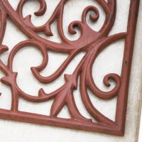 Close-up of the Rustic Finish on the "Belleview" Rectangle Heart Doormat Close-up of the Rustic Finish on the "Belleview" Rectangle Heart Doormat