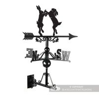 Iron Boxing Hares Weathervane