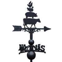Farm Animal Stack Weathervane on White Background Farm Animal Stack Weathervane on White Background