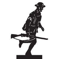 Running Soldier On The Top Of The Weathervane