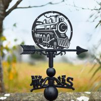 Beautiful Steam Train Weathervane in garden
