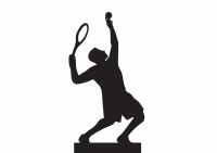 Weathervane Tennis Player Motif