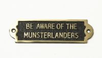 Brass Be Aware of the Dog Sign - Munsterlanders