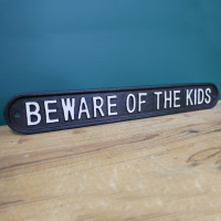 "Beware of the Kids" Sign Created From Cast Iron