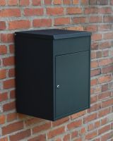 Bexley wall-mounted parcel box in Black side image 