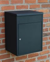 Bexley wall-mounted parcel box in Black main