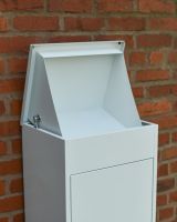 White Bexley Wall Mounted Parcel Box open lid