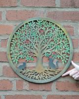 Bird Watching Cats Silhouette Garden Wall Art to scale