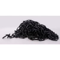 Black Steel Spiked Chains (Sold Per Metre) - Alternate Spikes
