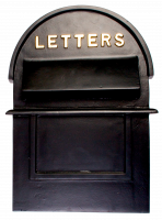 Grosvenor Telescopic Post and Parcel Box Finished In Black With Gold Lettering