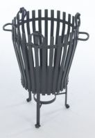 "Vulcan" Stainless Steel Log Burner in Black