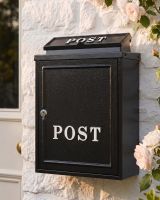 Black "Oxford" Wall Mounted Post Box with White Text digital illustration Black "Oxford" Wall Mounted Post Box with White Text digital illustration