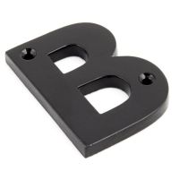 Black 3 Inch Letter B Screw Fix Letter