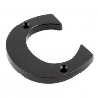 3 Inch Letter C Screw Fix Letter in an Black Finish