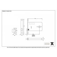 Black 5" Three Lever Latch