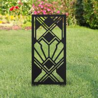 Black Abstract Garden Screen