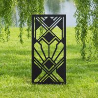 Black Abstract Garden Screen