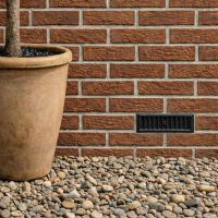 Black Adjustable Air Brick Created From Cast Iron installed in anew home