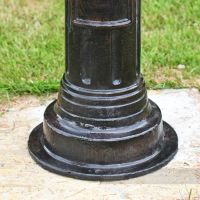 Black and Brown Cast Iron Lamp Post Base