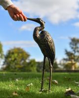 "Kingsley Crane" Black & Gold Cast Aluminium Crane Sculpture to Scale
