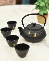 Black and Gold Oriental Tea Set
