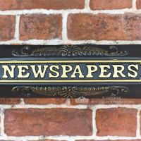 Black And Gold Vintage Newspaper Holder Black And Gold Vintage Newspaper Holder