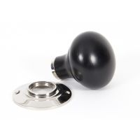 Black & Polished Nickel Wooden Door Knobs